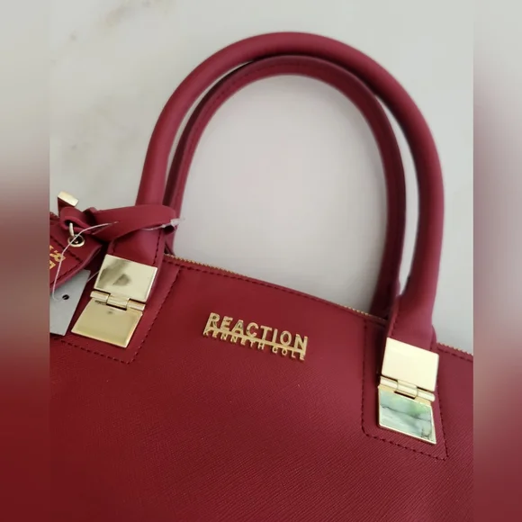 Reaction Kenneth Cole Bold Red Satchel - Picture 7 of 10